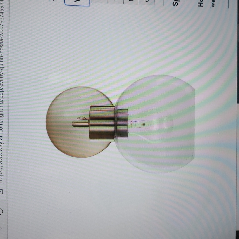 Wall sconce glass and brass